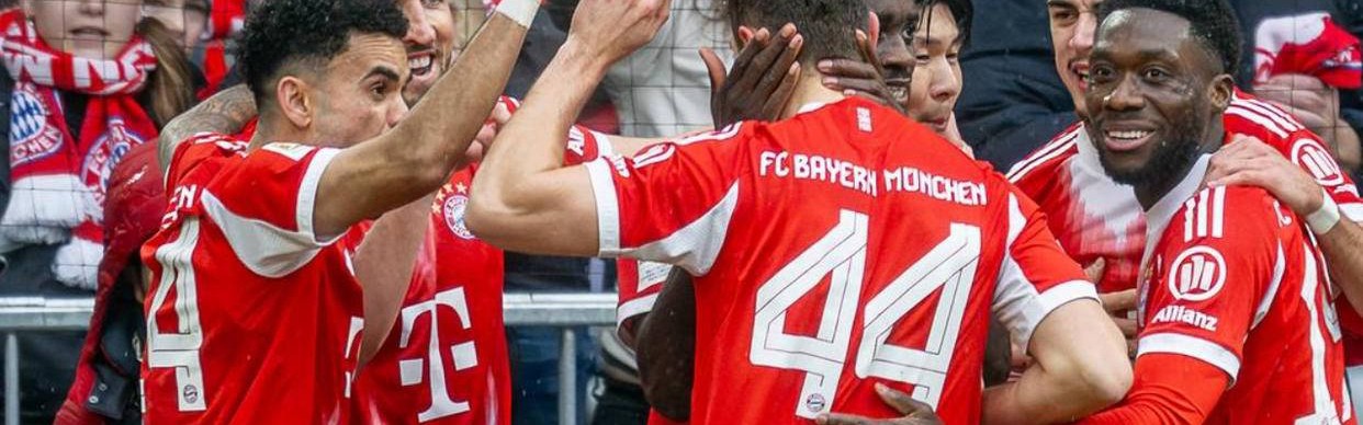 德甲焦点战拜仁3-2逆转法兰克福 豪取四连胜 凯恩28球领跑射手榜